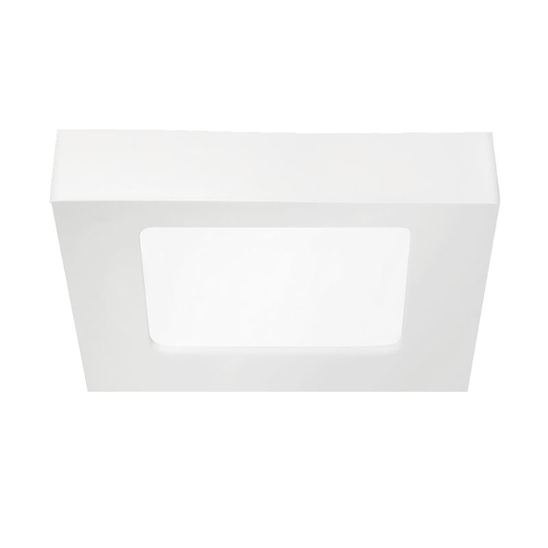 PLAFON LED APLICAR 6W CUADRADO LUZ DIA MARCO BLANCO - ALIC