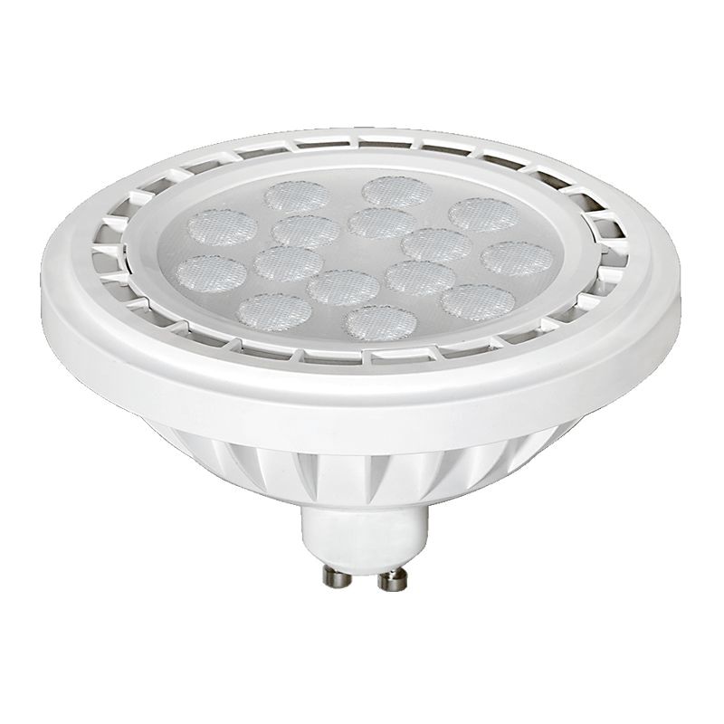 LAMPARA AR111 LED GU10 13W DIMERIZABLE 36° LUZ CALIDA CUERPO BLANCO - ALIC