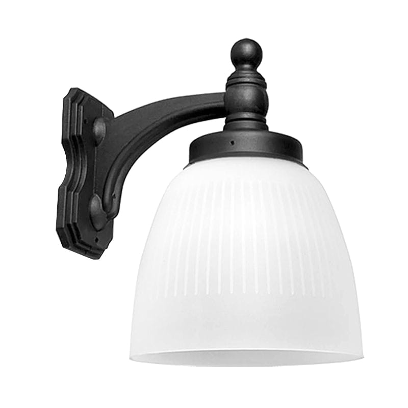 FAROL DE POLIPROPILENO OPALINO Ø22CM E27 NEGRO MOD. 1301  - FAROLUZ