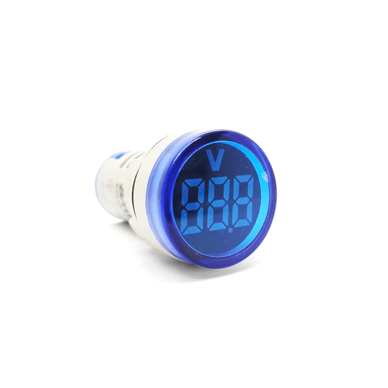 MINI VOLTIMETRO DIGITAL ØEXT 29MM 80-500VCA AZUL  - BAW