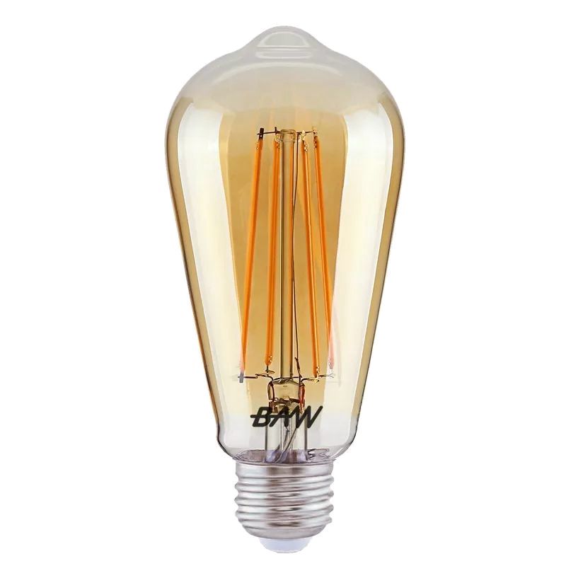 LAMPARA DE FILAMENTO LED EDISON 7W LUZ CALIDA  - BAW