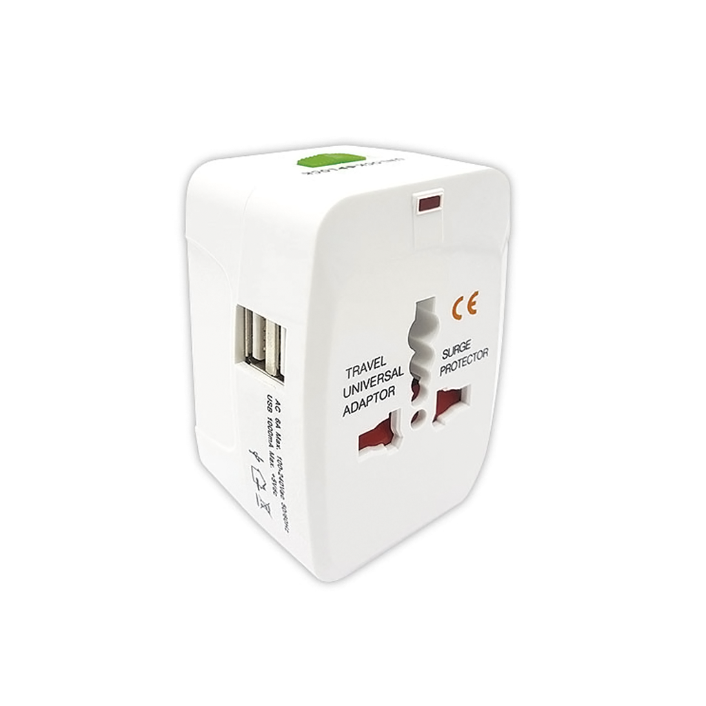 ADAPTADOR VIAJERO CON 2 USB - TBCIN