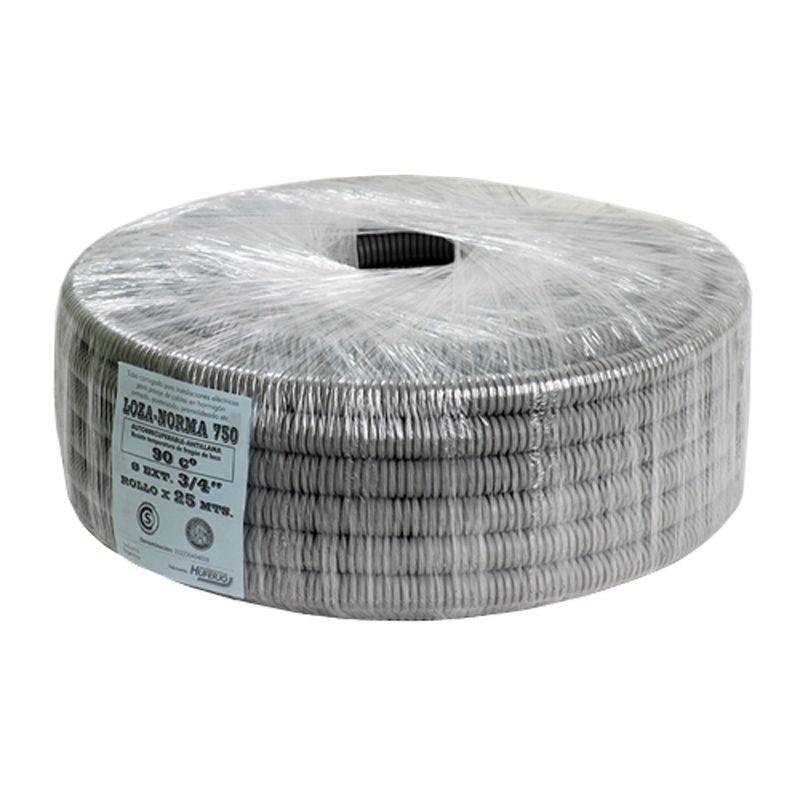 CAÑO CORRUGADO FLEXIBLE PESADO GRIS 7/8 (X25MTS) P/LOZA - HUFERJO