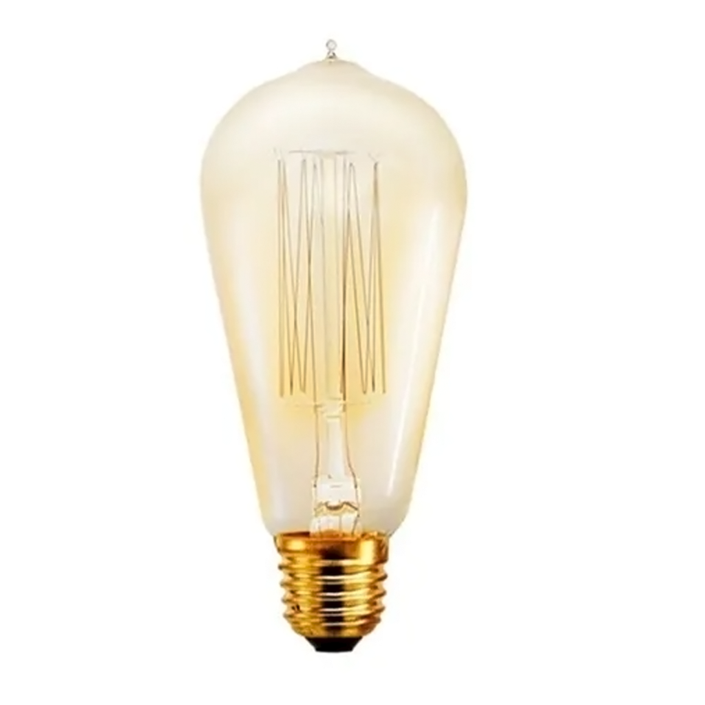 LAMPARA ANTIQUE FILAMENTO CARBONO E27 EDISON ST58 24W AMBAR LUZ CALIDA - ALIC