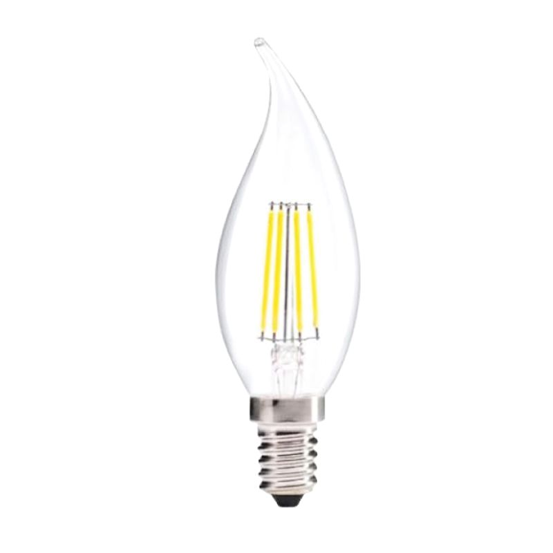 LAMP. FILAMENTO LED DIMERIZ. VELA VIENTO 4W E14 CALIDA VIDRIO CLARO  - LGP TECHNOLOGY