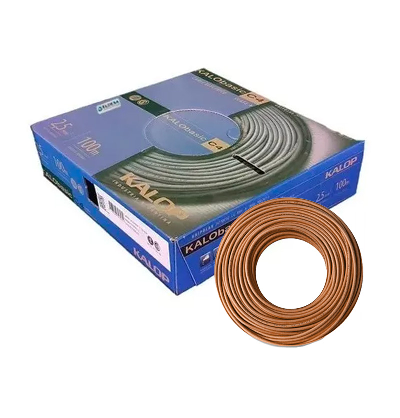 CABLE UNIPOLAR 2.5MM MARRON X100MTS CAT.4 - KALOP