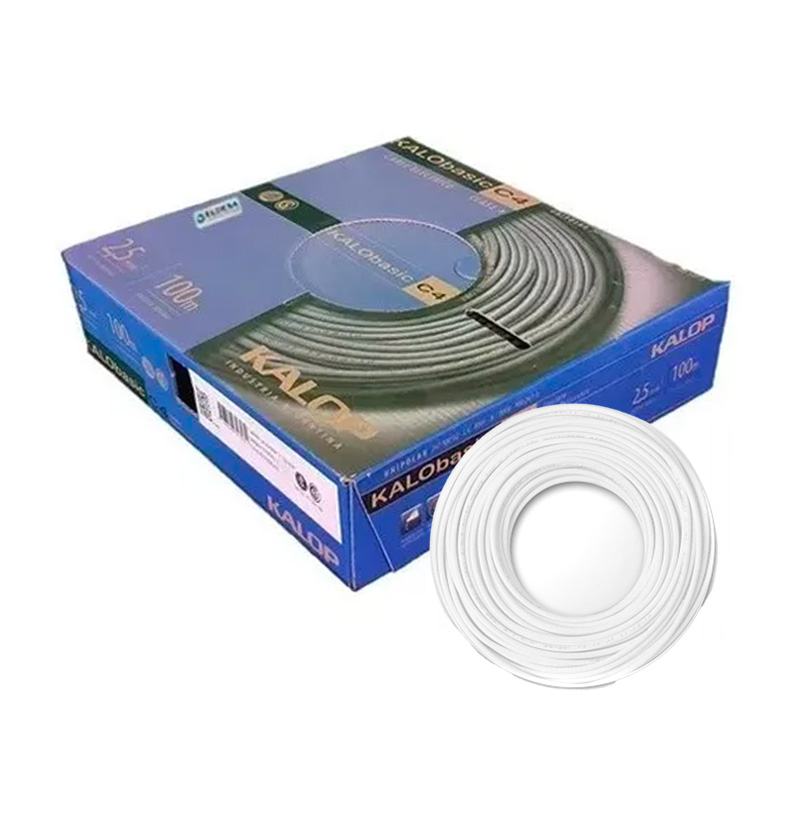 CABLE UNIPOLAR 2.5MM BLANCO X100MTS CAT.4 - KALOP