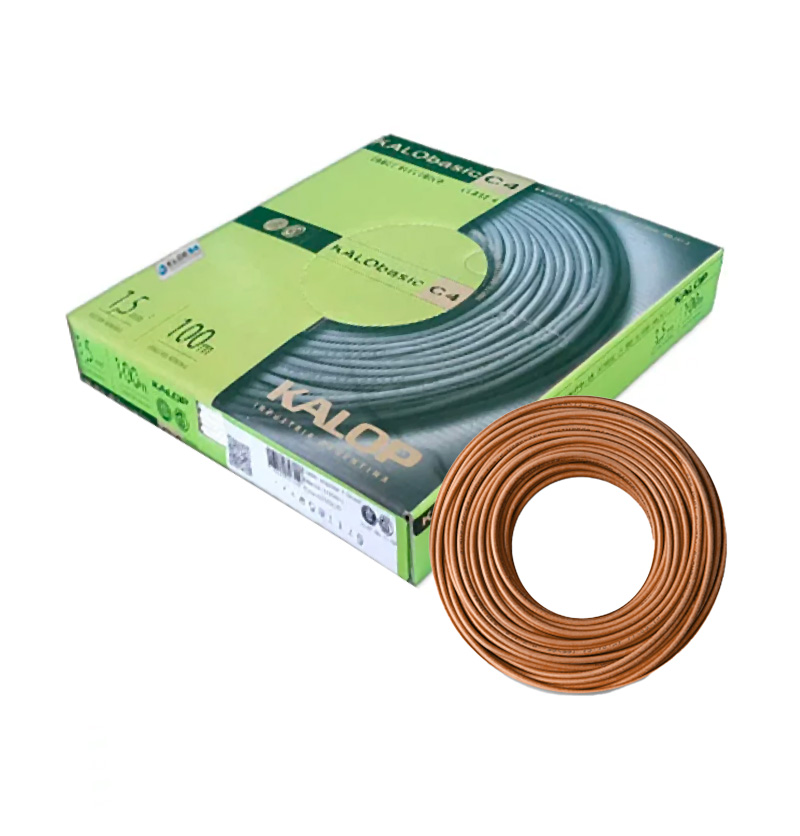 CABLE UNIPOLAR 1.5MM MARRON X100MTS MARRON CAT.4 - KALOP