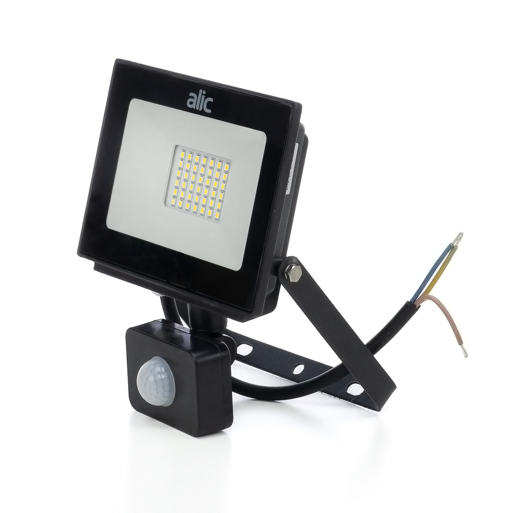 REFLECTOR LED 30W LUZ DIA IP65 CON SENSOR DE MOVIMIENTO - ALIC