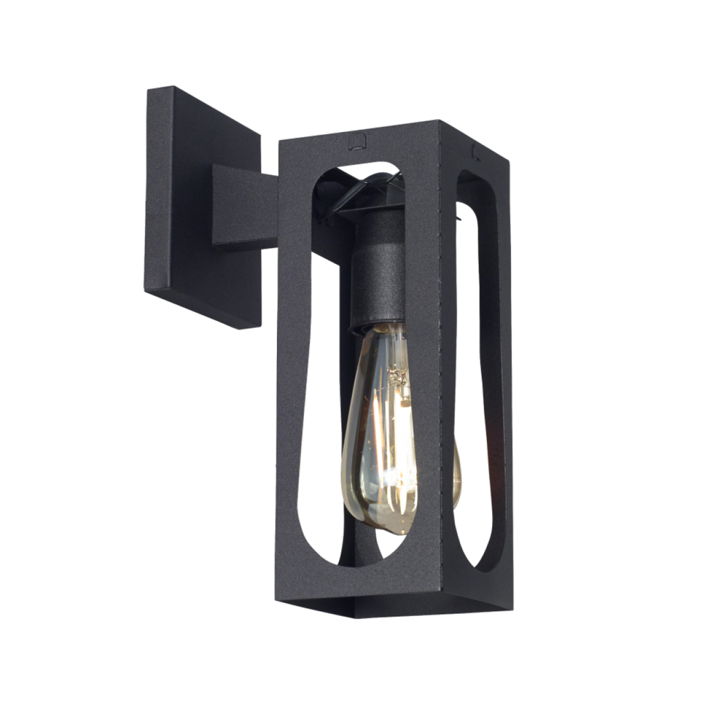 APLIQUE P/PARED FANO 1 LUZ E27 11X17.5X28CM NEGRO - FERROLUX