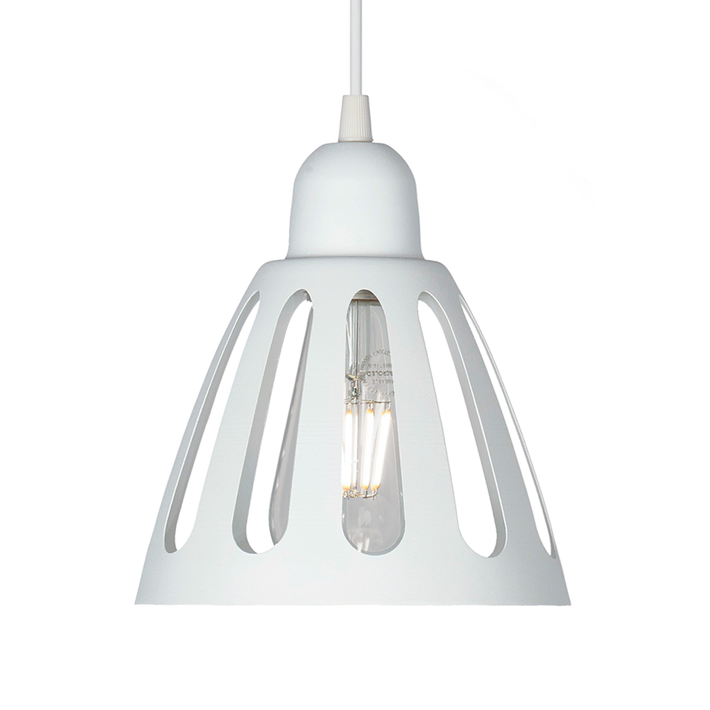 COLGANTE 1 LUZ ALICANTE 16CM DIAM ALT 17CM BLANCO - FERROLUX