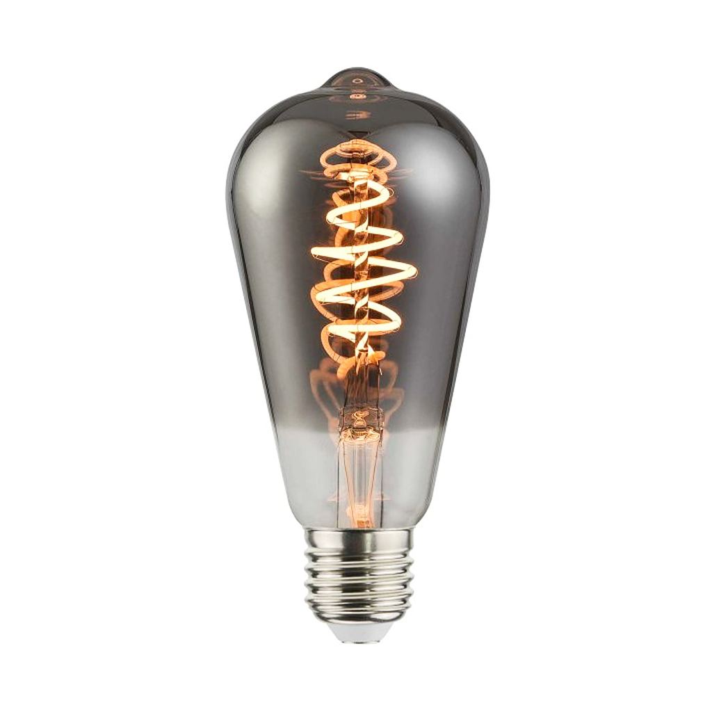 LAMPARA ANTIQUE FILAMENTO LED E27 EDISON ST64 4W SMOKED LUZ CALIDA - ALIC