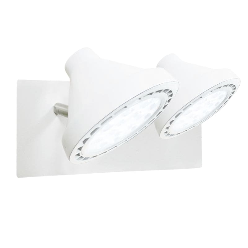 SPOT PARED AR111 2 LUCES MOD.OSLO (180X320MM) BLANCO TEXT.  - FERROLUX