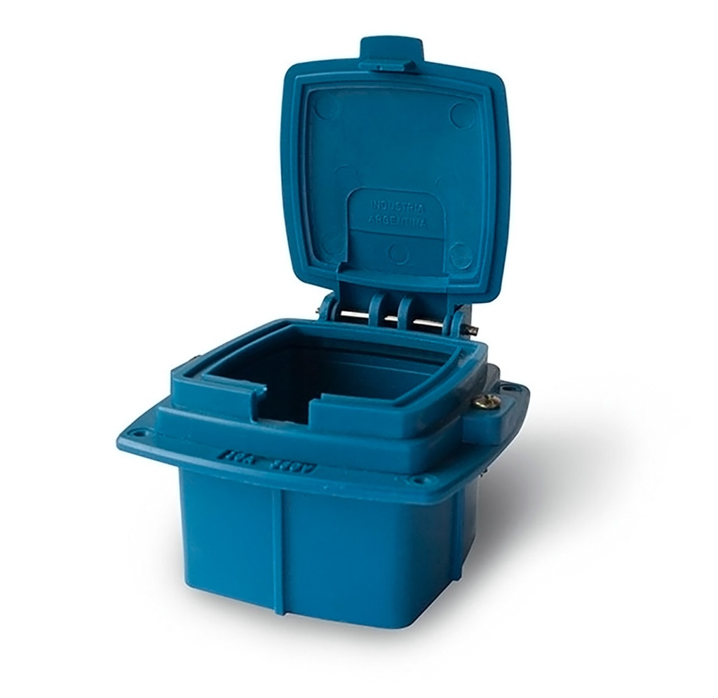 CAJA CAPSULADA AZUL DE EMBUTIR 16A VACIA - KALOP