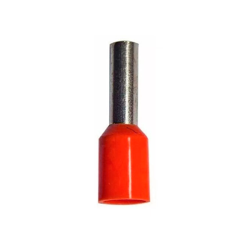 TERMINAL PREAISLADO PUNTERA TUBULAR HUECA 1,00MM ROJO (Precio unit / bolsa x100) - TBCIN