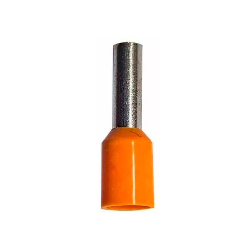 TERMINAL PREAISLADO PUNTERA TUBULAR HUECA 4,00MM NARANJA (Precio unit / bolsa x100) - TBCIN