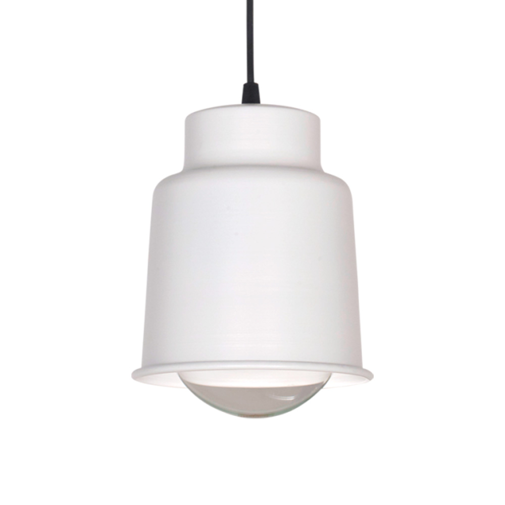 COLGANTE PANTALLA DE ALUMINIO Ø16CM H18CM 1 LUZ E27 BLANCO MICRO - SAN JUSTO