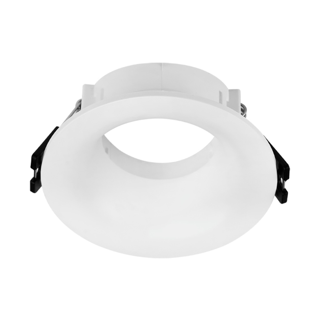 SPOT DE EMBUTIR FIJO GU10 REDONDO CURVO ANTIDESLUMBRANTE PVC BLANCO - MACROLED