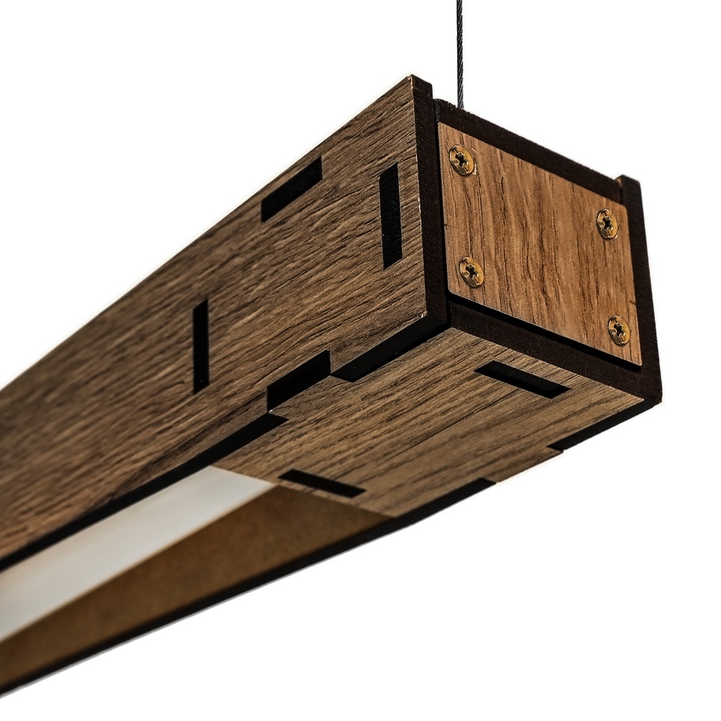 COLGANTE LISTON 120CM MADERA PARA TUBO LED 18W NOGAL - TOKIO