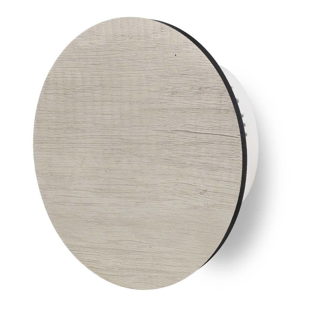 APLIQUE DIFUSOR CIRCULAR 6W MADERA BLANCA 16CM - TOKIO