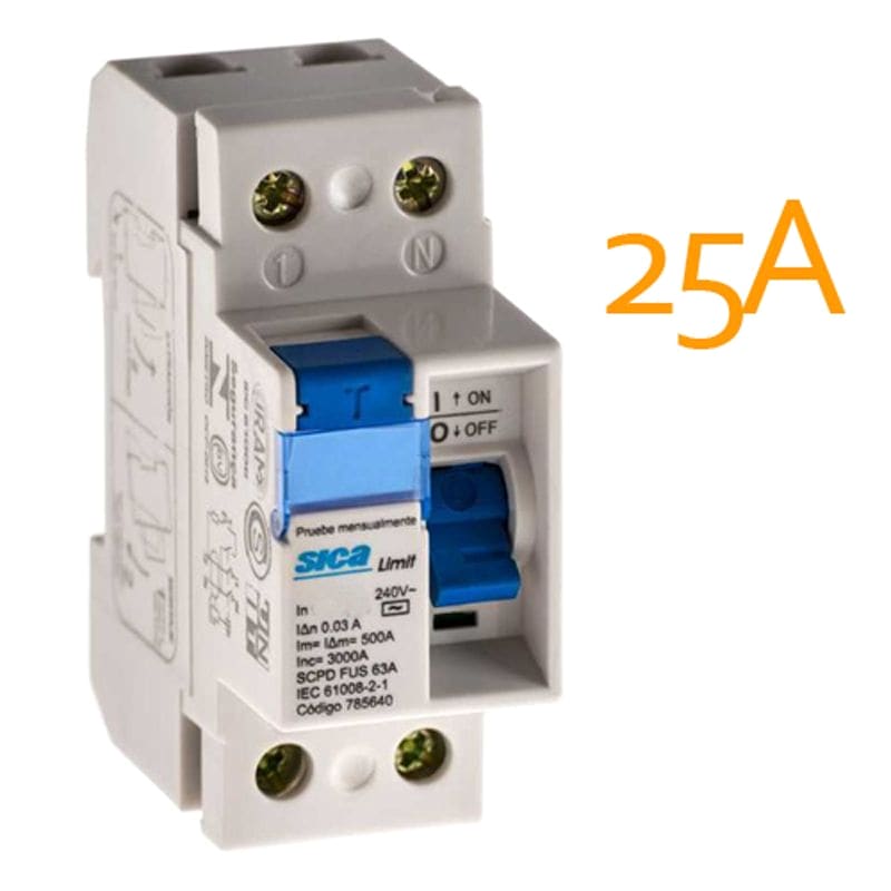 DISYUNTOR DIFERENCIAL 30MA 2 X 25 AMP.  - SICA