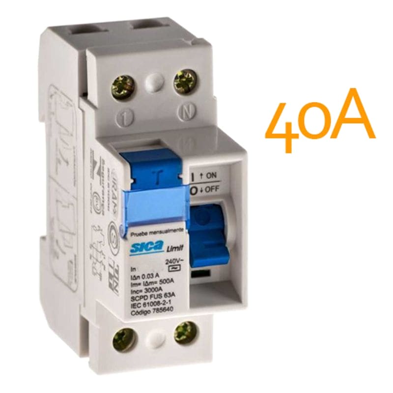 DISYUNTOR DIFERENCIAL 30MA 2 X 40 AMP.  - SICA