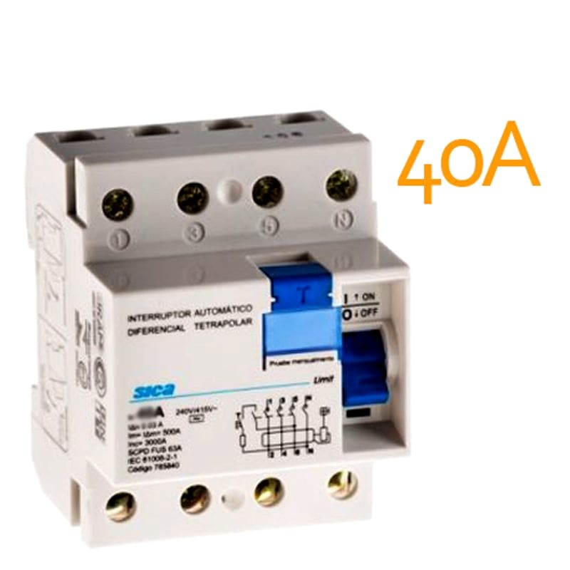 DISYUNTOR DIFERENCIAL 30MA 4 X 40 AMP.  - SICA