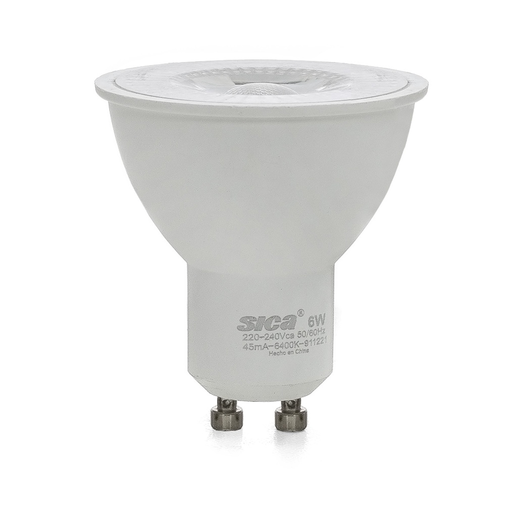 DICROICA LED 6W GU10 430LM LUZ CALIDA  - SICA