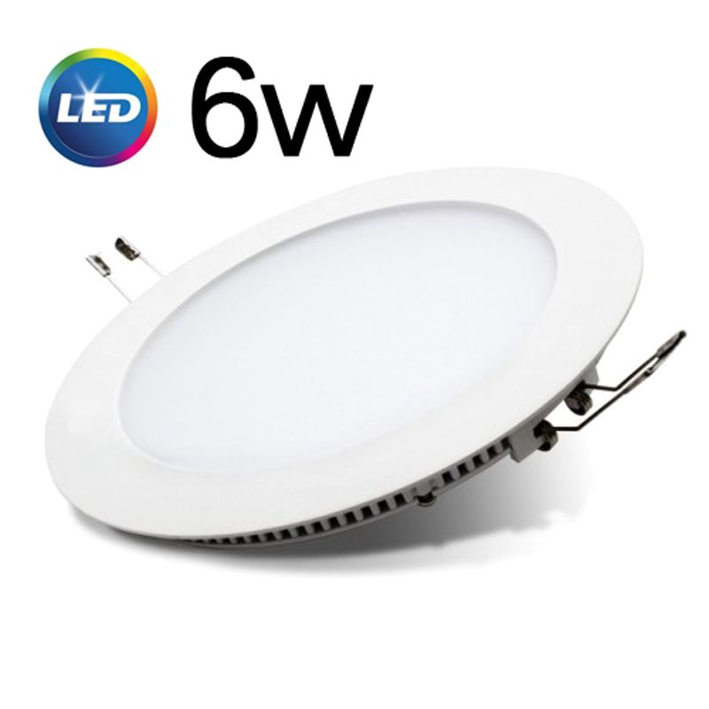 PANEL LED EMBUTIR 6W CIRCULAR LUZ CALIDA  MARCO BLANCO - SICA