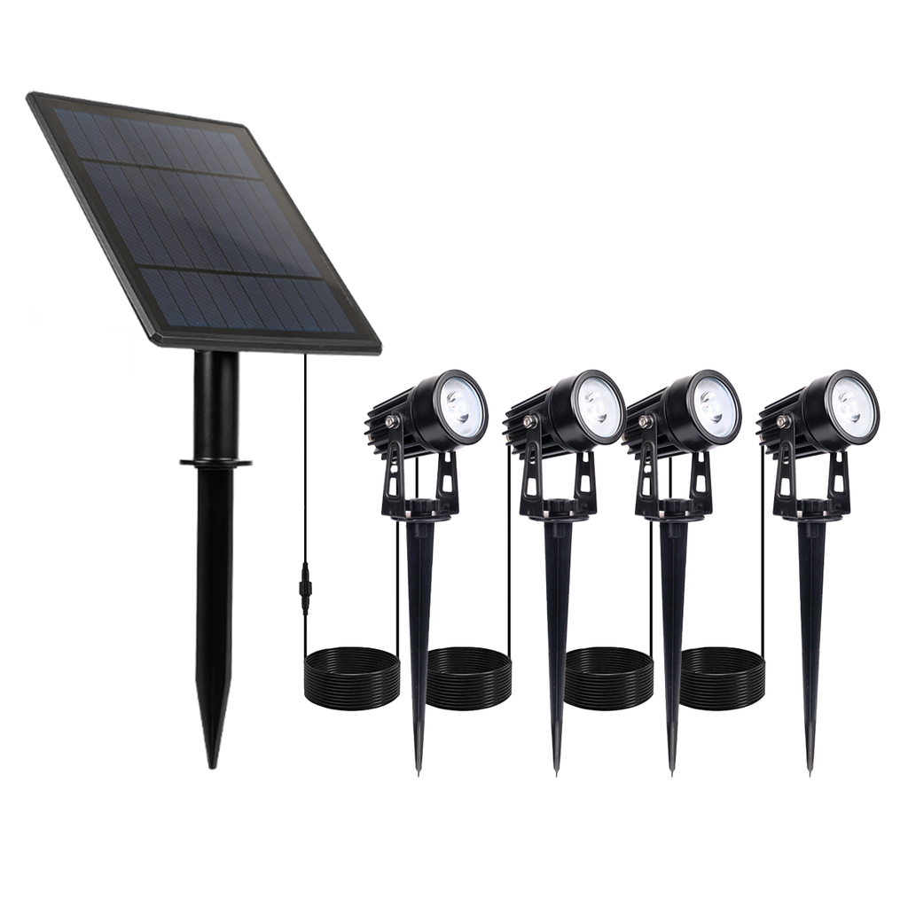 ESTACA SOLAR 4W X4 LUZ FRIA - CANDELA