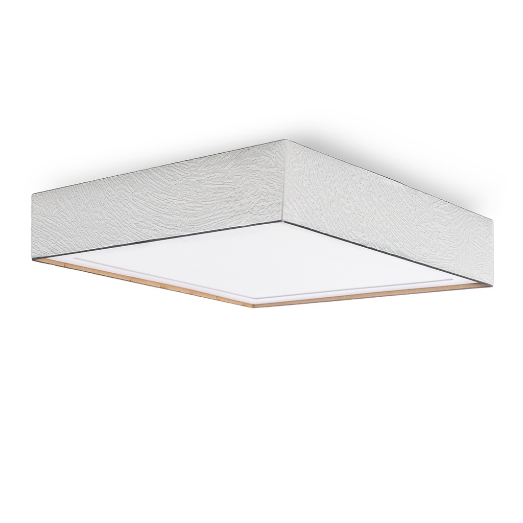 ACCESORIO PLAFON MADERA 30X30CM PARA PANEL EMBUTIR 24W BLANCO TEXTURADO - TOKIO