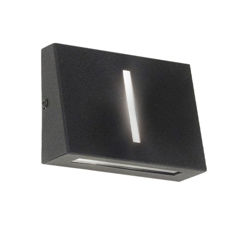 DIFUSOR BIDIRECCIONAL TRAPEZOIDAL CON EFECTO 1 LUZ G9 NEGRO - SAN JUSTO