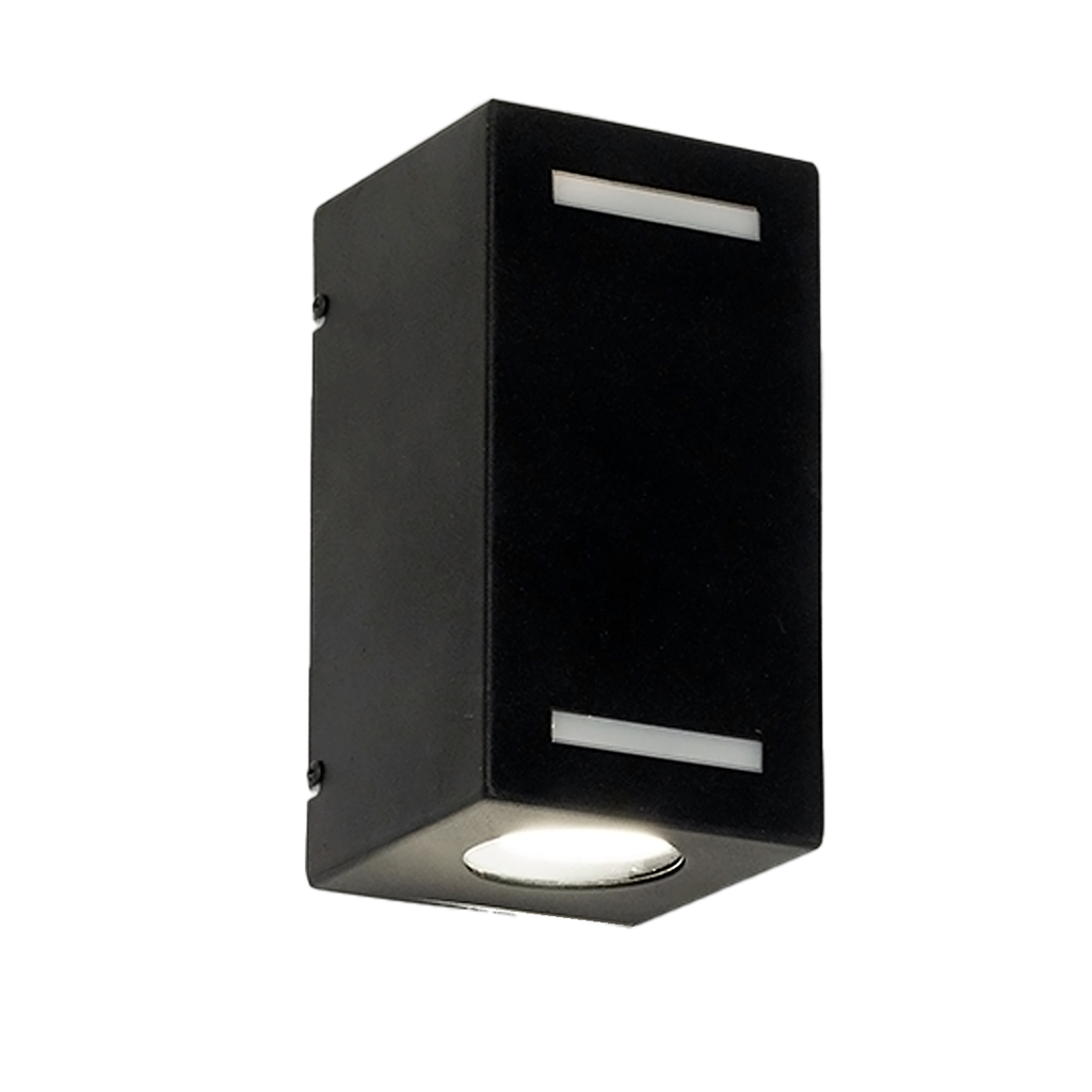 DIFUSOR BIDIRECCIONAL RECTANGULAR CON EFECTO 2 LUCES GU10 NEGRO - SAN JUSTO