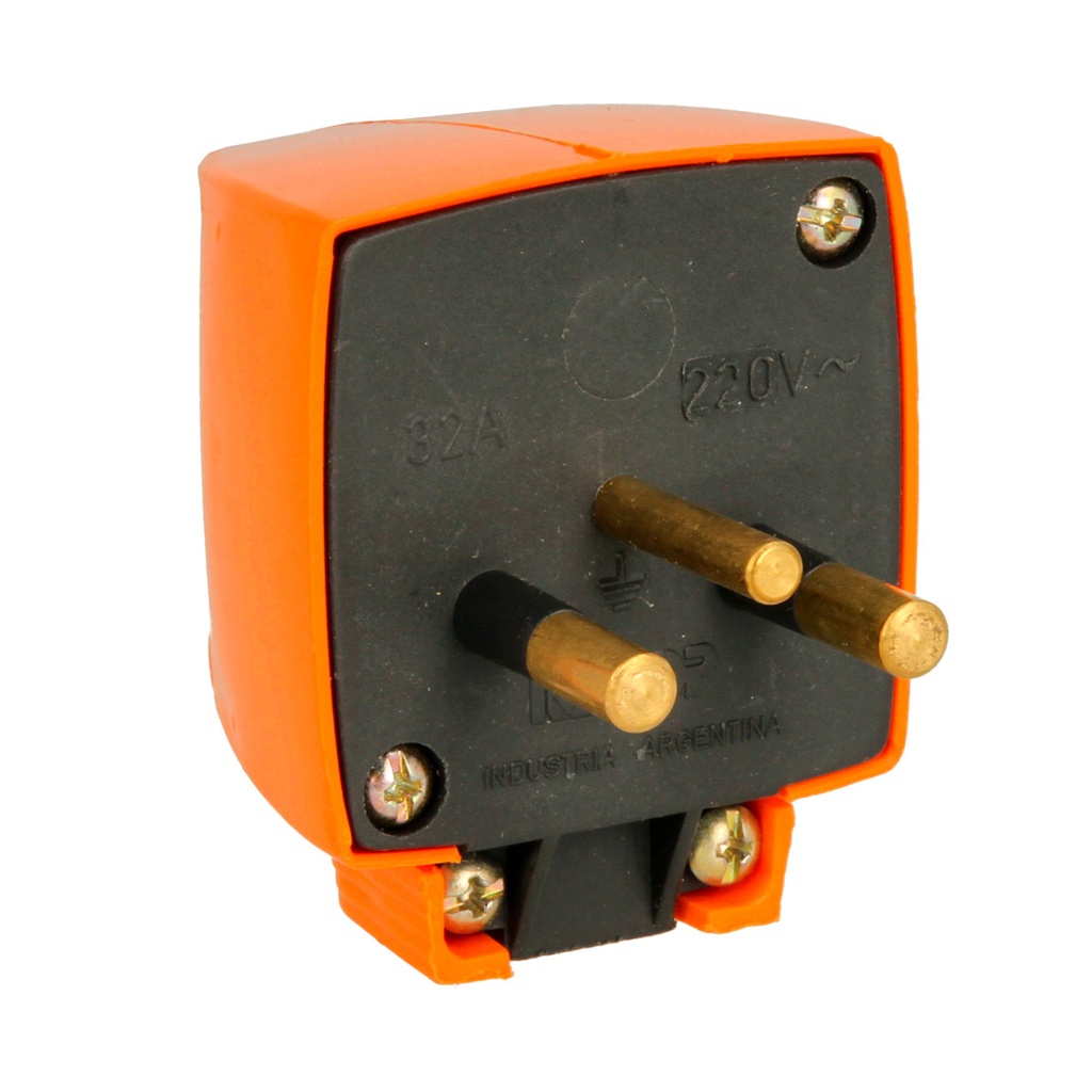 FICHA INDUSTRIAL NARANJA 2X32A CON TIERRA - KALOP