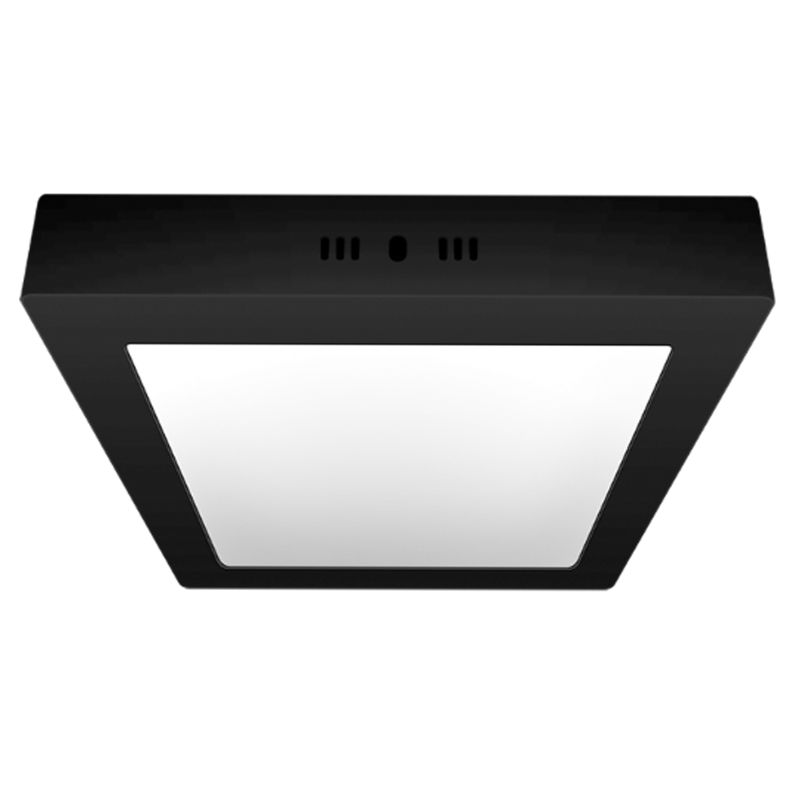 PLAFON LED APLICAR CUADRADO 24W  LUZ NEUTRA MARCO NEGRO - MACROLED