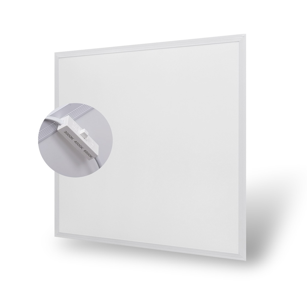 PANEL LED EMBUTIR 60X60 48W CON SWITCH PARA LUZ DIA/NEUTRA/CALIDA MARCO BLANCO - LIGHT LION