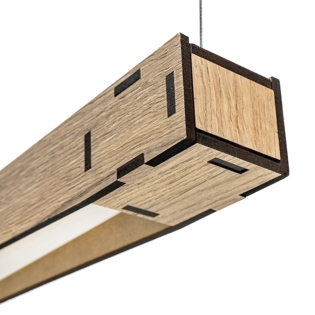 COLGANTE LISTON 120CM MADERA PARA TUBO LED 18W HAYA - TOKIO