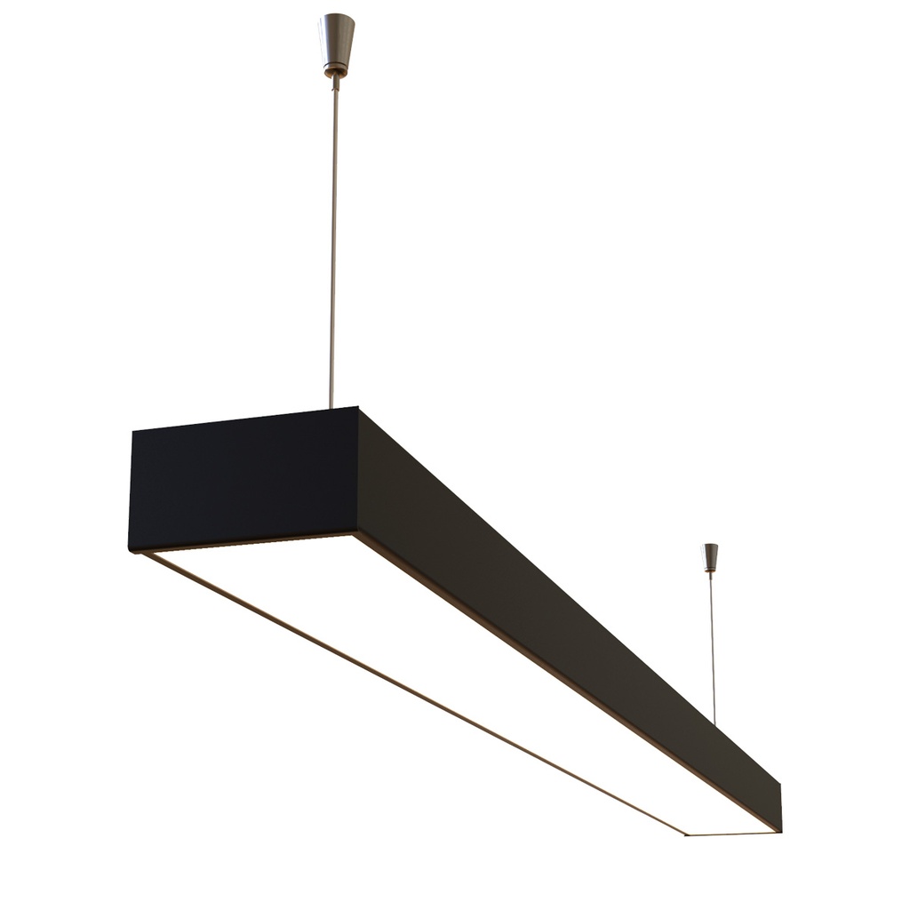 LINE LISTON COLGANTE LINEAL 1X18W 120CM P/TUBO LED NEGRO - SPOTSLINE