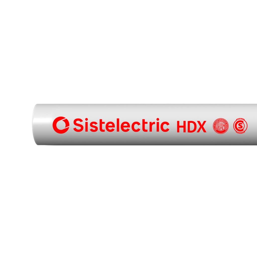 CAÑO RIGIDO PVC SISTELECTRIC HDX 20MM X3MTS GRIS - GENROD