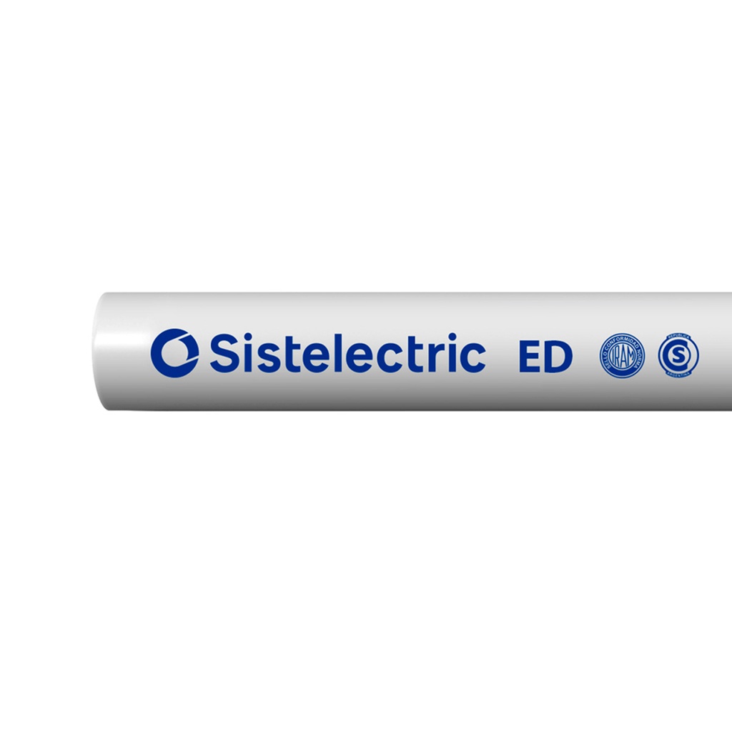 CAÑO RIGIDO PVC SISTELECTRIC ED 16MM X3MTS GRIS - GENROD