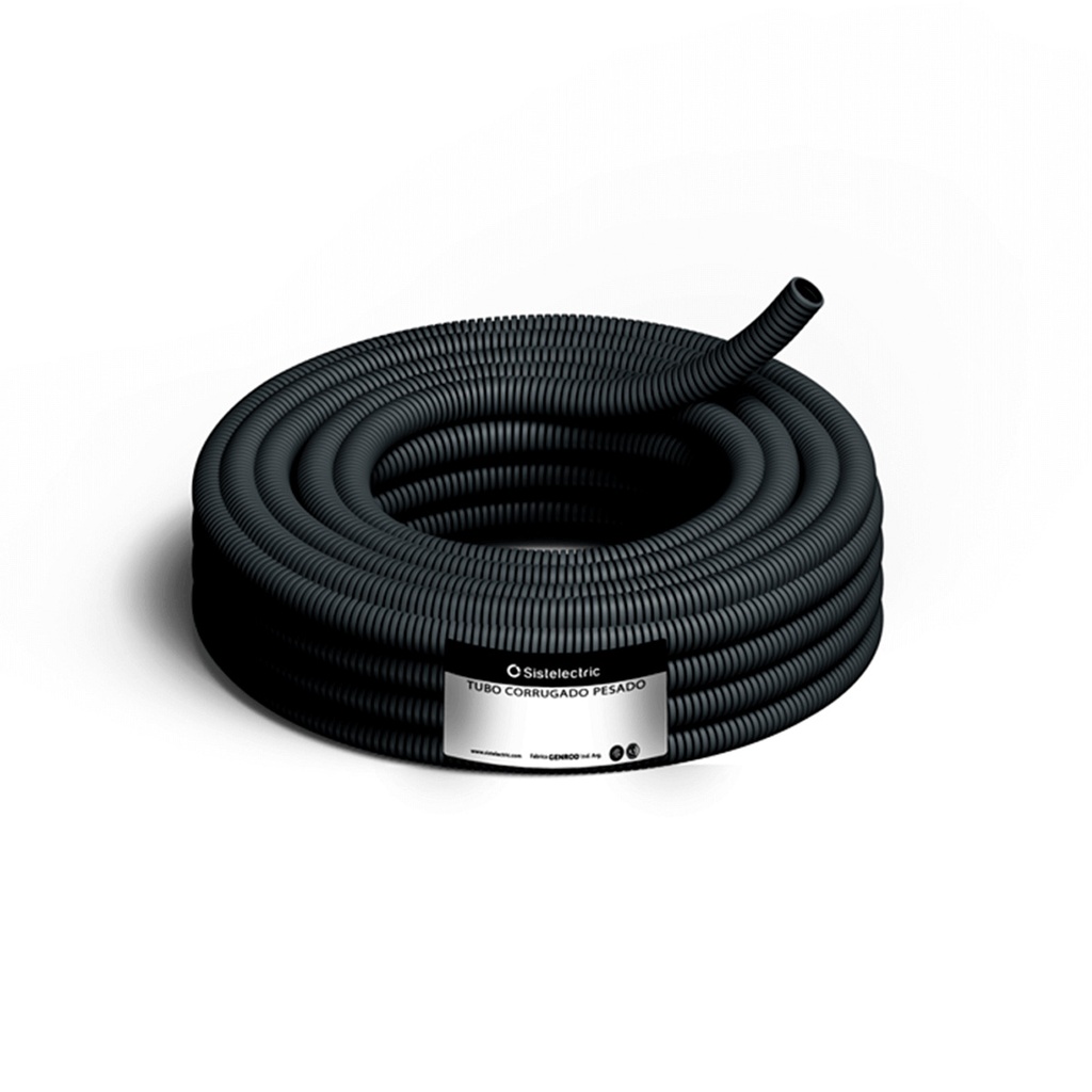 CAÑO CORRUGADO FLEXIBLE PESADO NEGRO (X25M) 20MM - GENROD