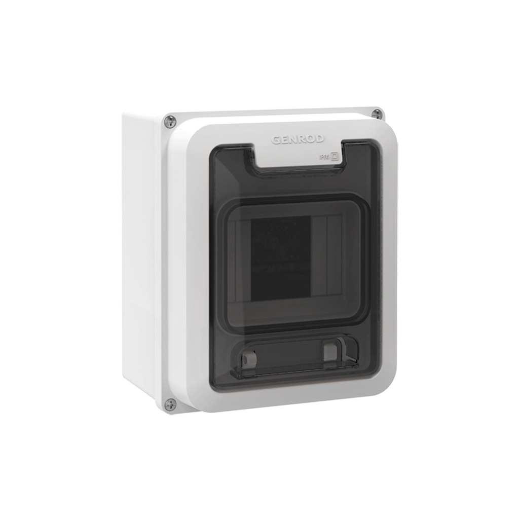 CAJA PARA TERMICA 4 MODULOS DIN PARA PILAR EXTERIOR IP65 BLANCA - GENROD