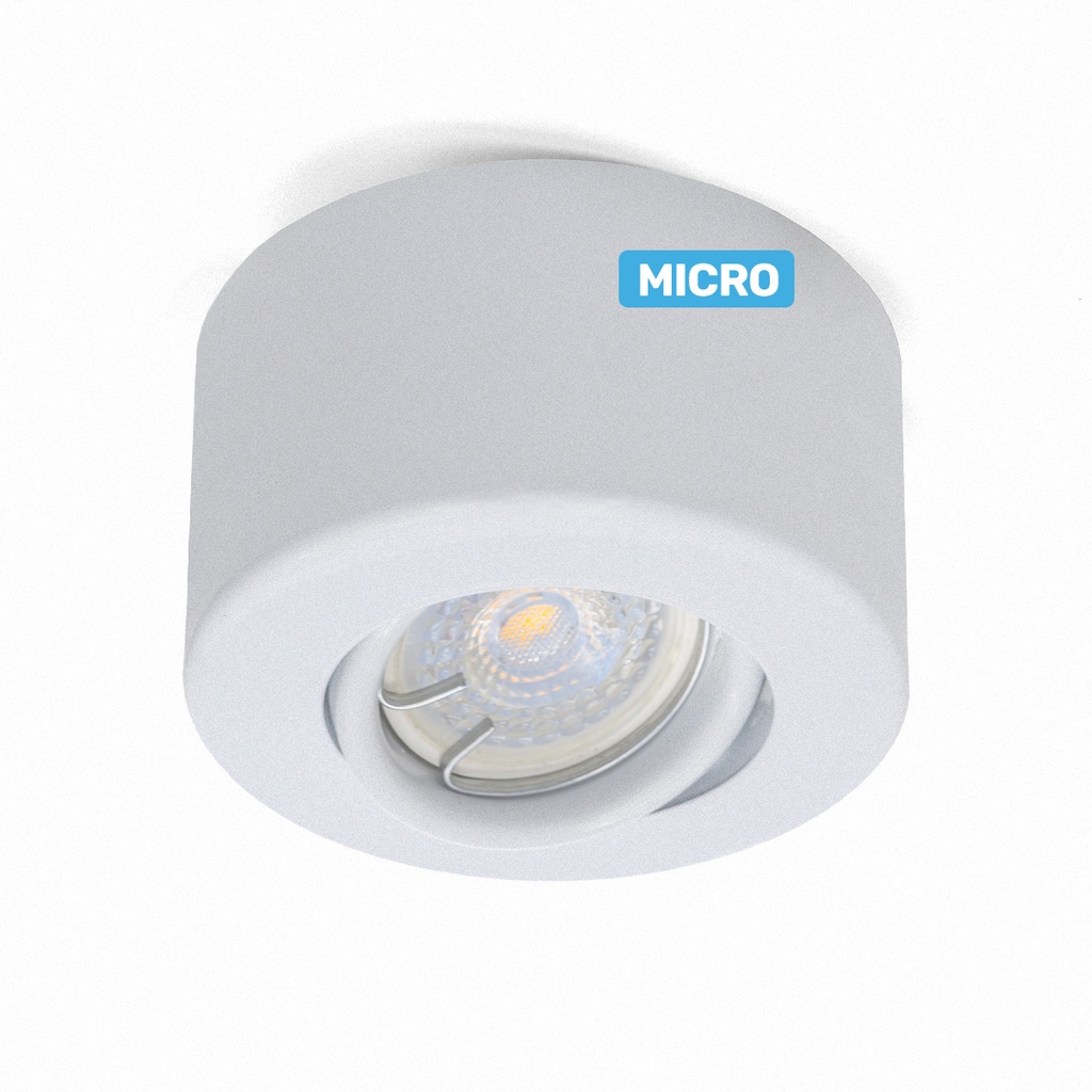 PLAFON P/DICRO 1 LUZ REDONDO DIAMETRO 10CM X 8CM MOVIL BLANCO MICRO - SAN JUSTO