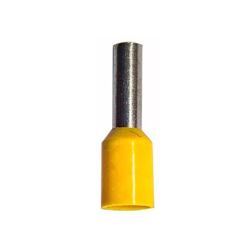 TERMINAL PREAISLADO PUNTERA TUBULAR HUECA 10,00MM AMARILLO (Precio unit / bolsa x100) - TBCIN