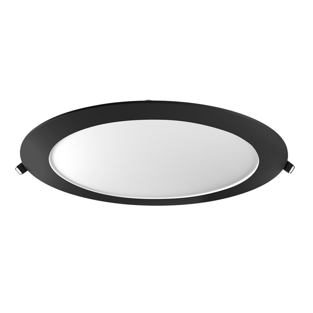 PANEL LED EMBUTIR 18W CIRCULAR LUZ NEUTRA MARCO NEGRO - MACROLED