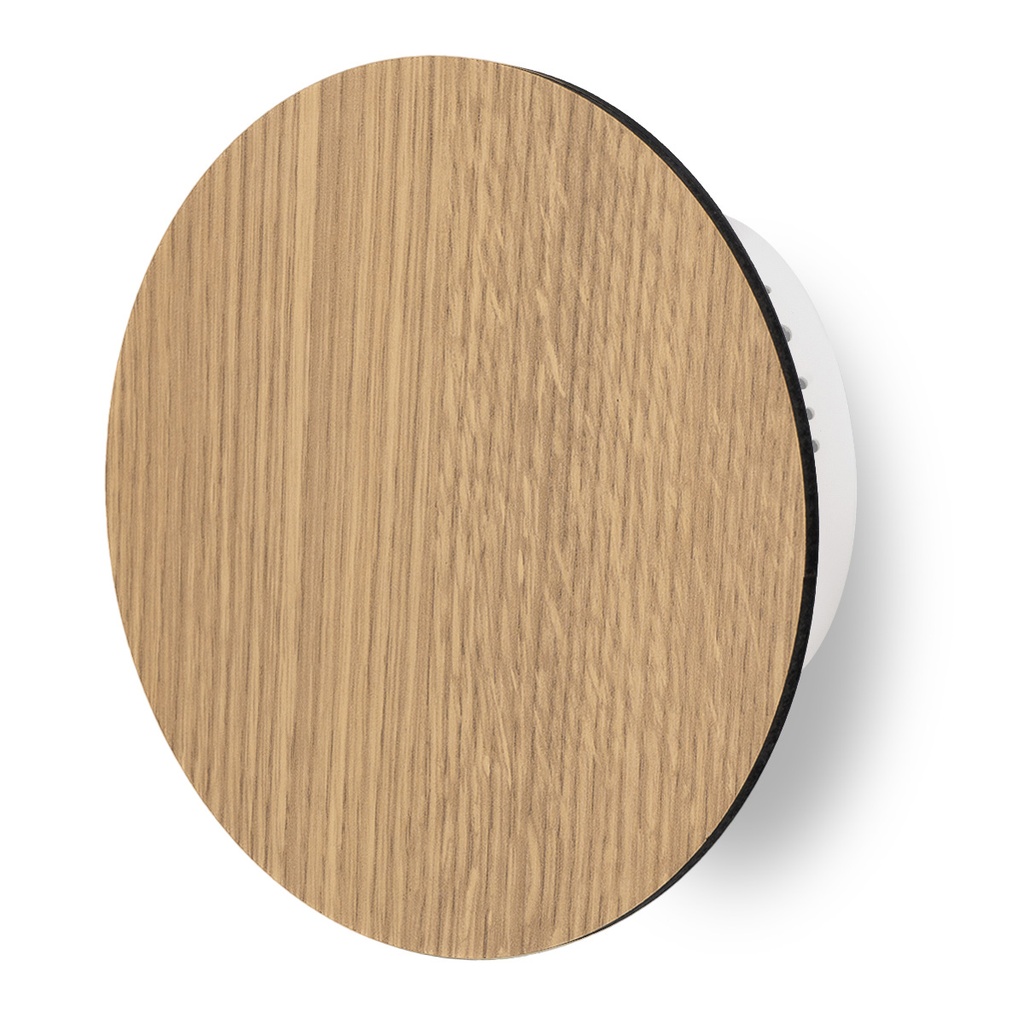 APLIQUE DIFUSOR CIRCULAR 6W MADERA ROBLE AMERICANO 16CM - TOKIO