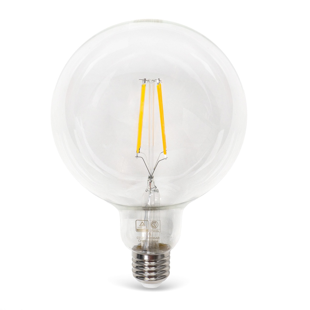 LAMPARA GLOBO LED 125G FILAMENTO 8W DIMERIZABLE LUZ CALIDA