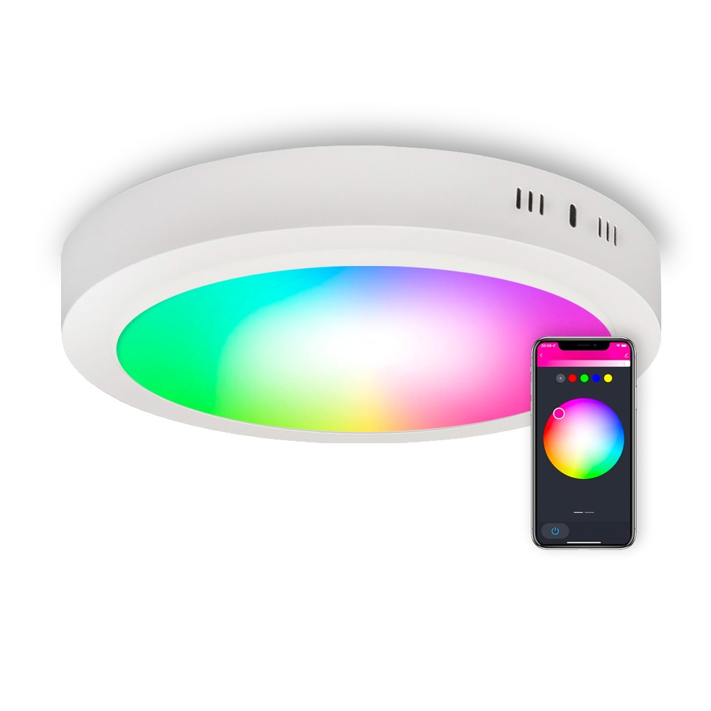 PLAFON APLICAR 24W CIRCULAR SMART WIFI RGB+CCT - ALIC