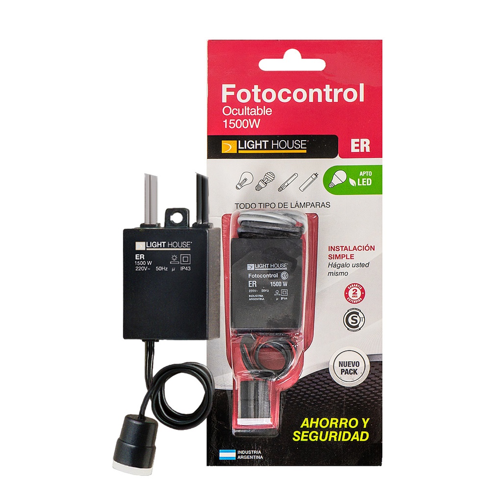 FOTOCONTROL OCULTABLE 1500W (4 CABLES) - STAND BY