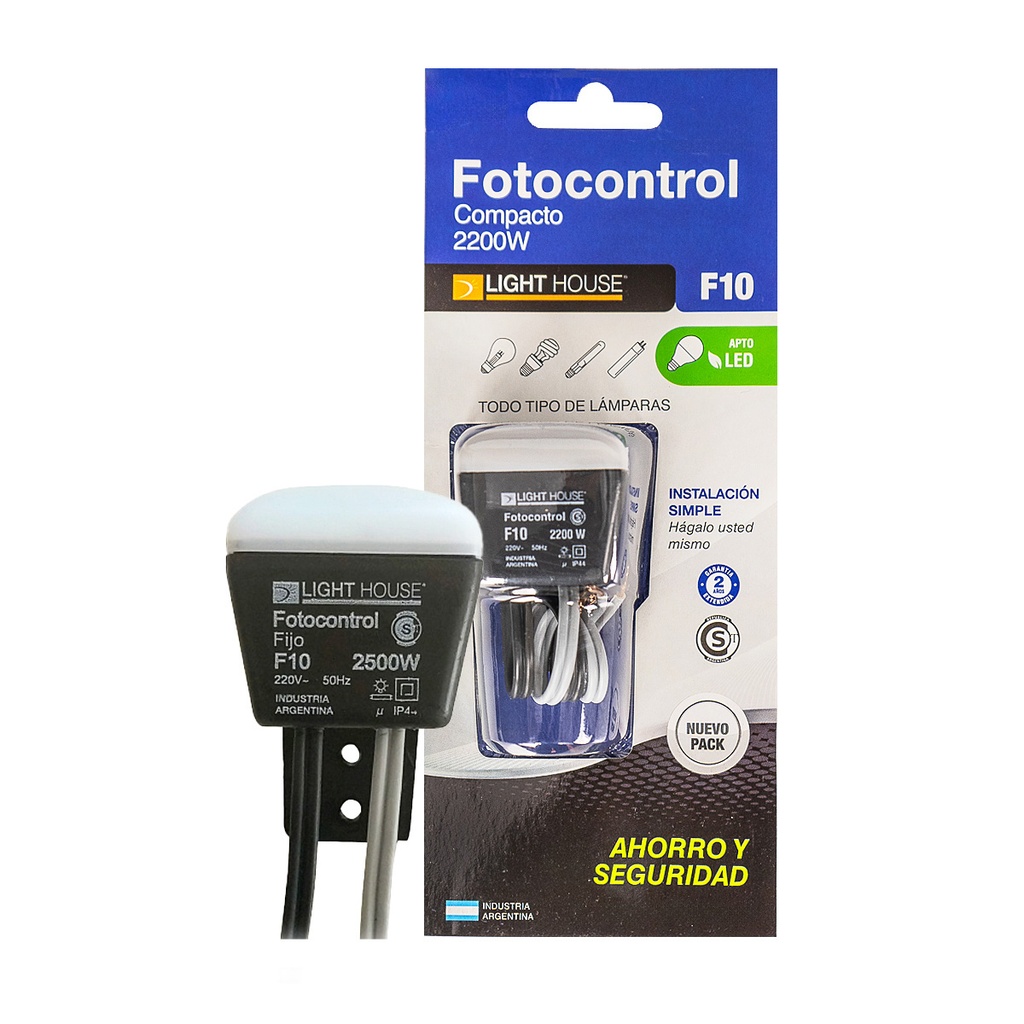 FOTOCONTROL FIJO FACIL INSTALACION 2200W (4 CABLES) - STAND BY